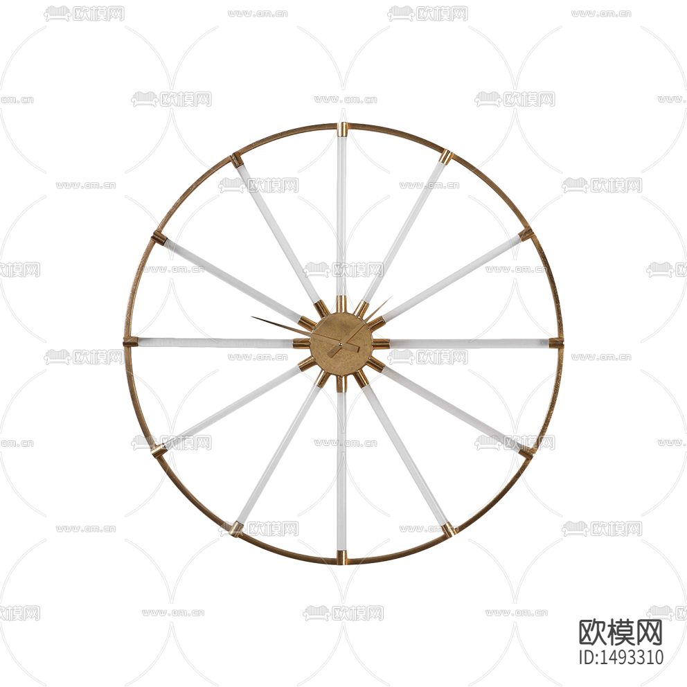 北欧简约创意金属玻璃挂钟下载