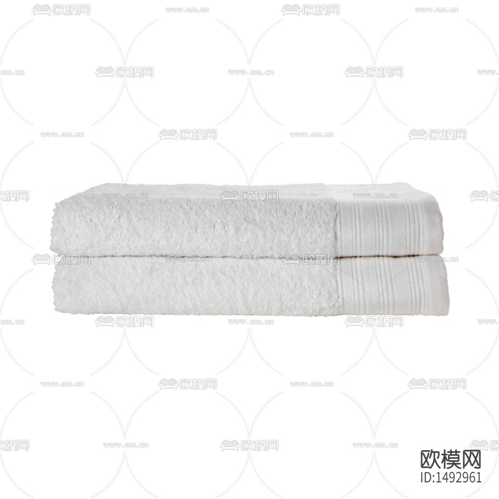 现代白色毛巾