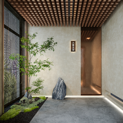 茶楼茶室门厅3d模型