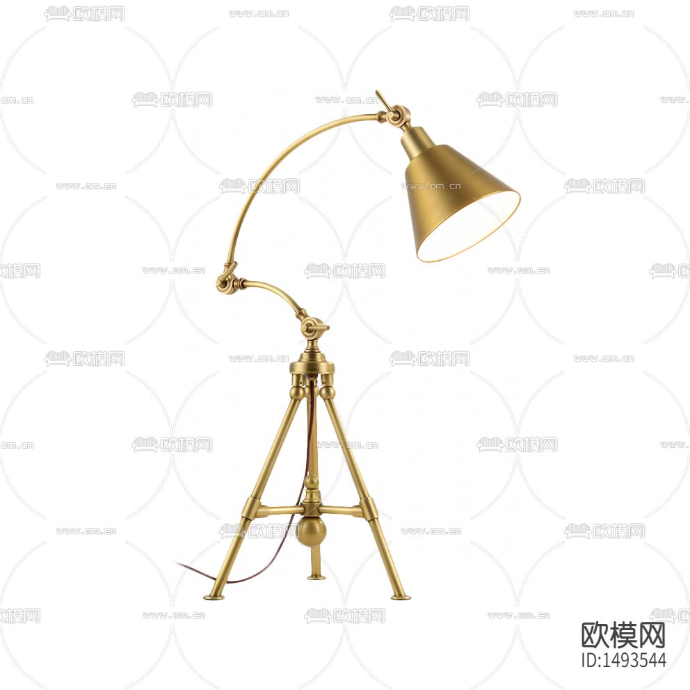 美式简约创意全铜落地灯下载