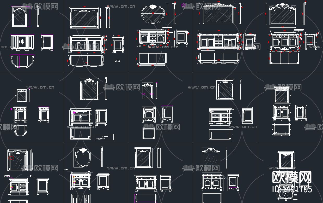 现代浴室柜图库下载（渲染图2）