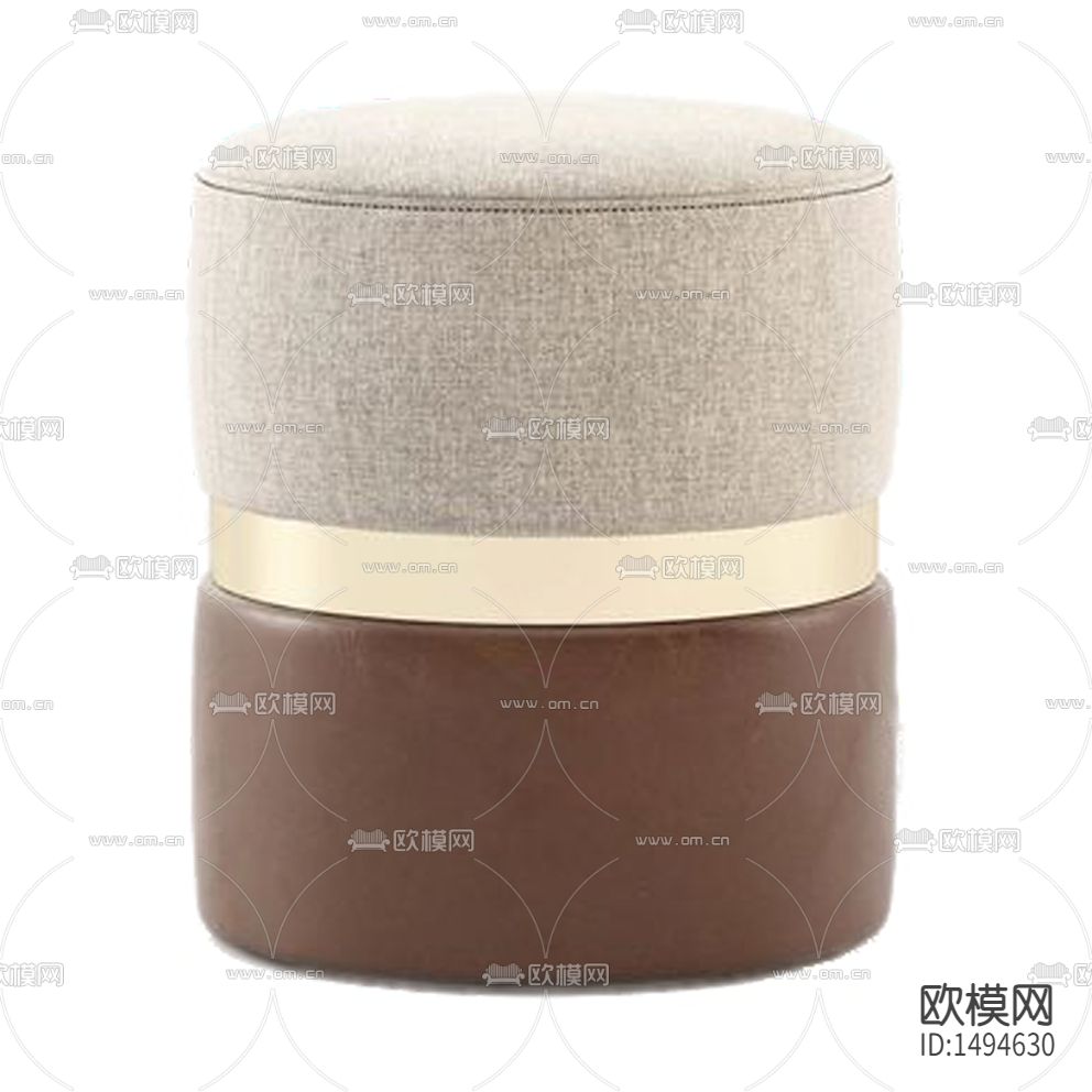现代轻奢创意皮革金属布艺凳子下载
