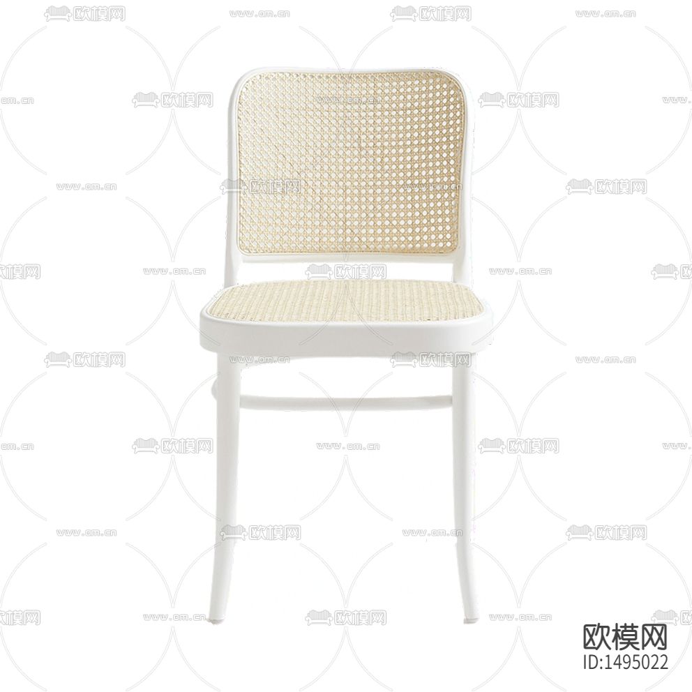 美式简约白色金属藤编餐椅下载