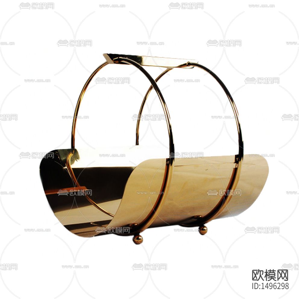 现代极简创意金属圆环杂志篮下载