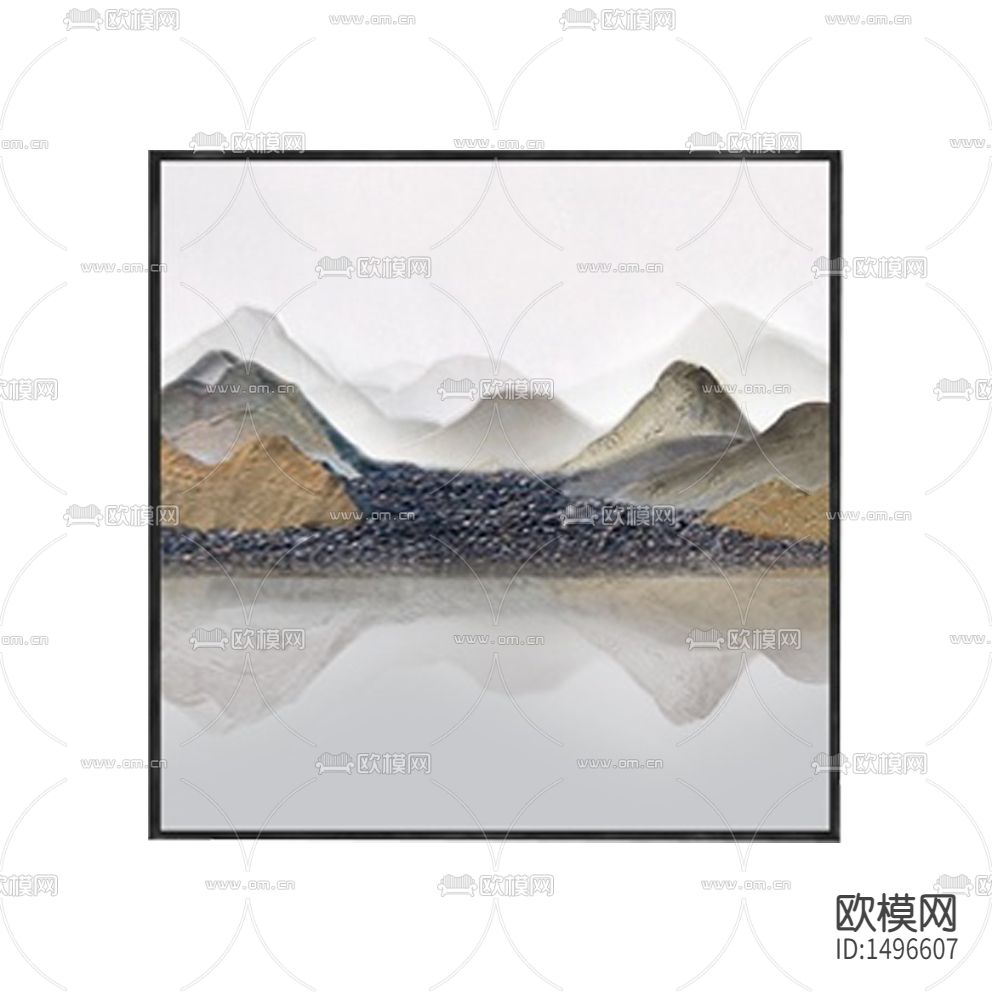 新中式禅意山水装饰画下载