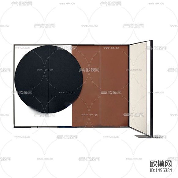 現(xiàn)代輕奢創(chuàng)意幾何圖形實(shí)木屏風(fēng)下載