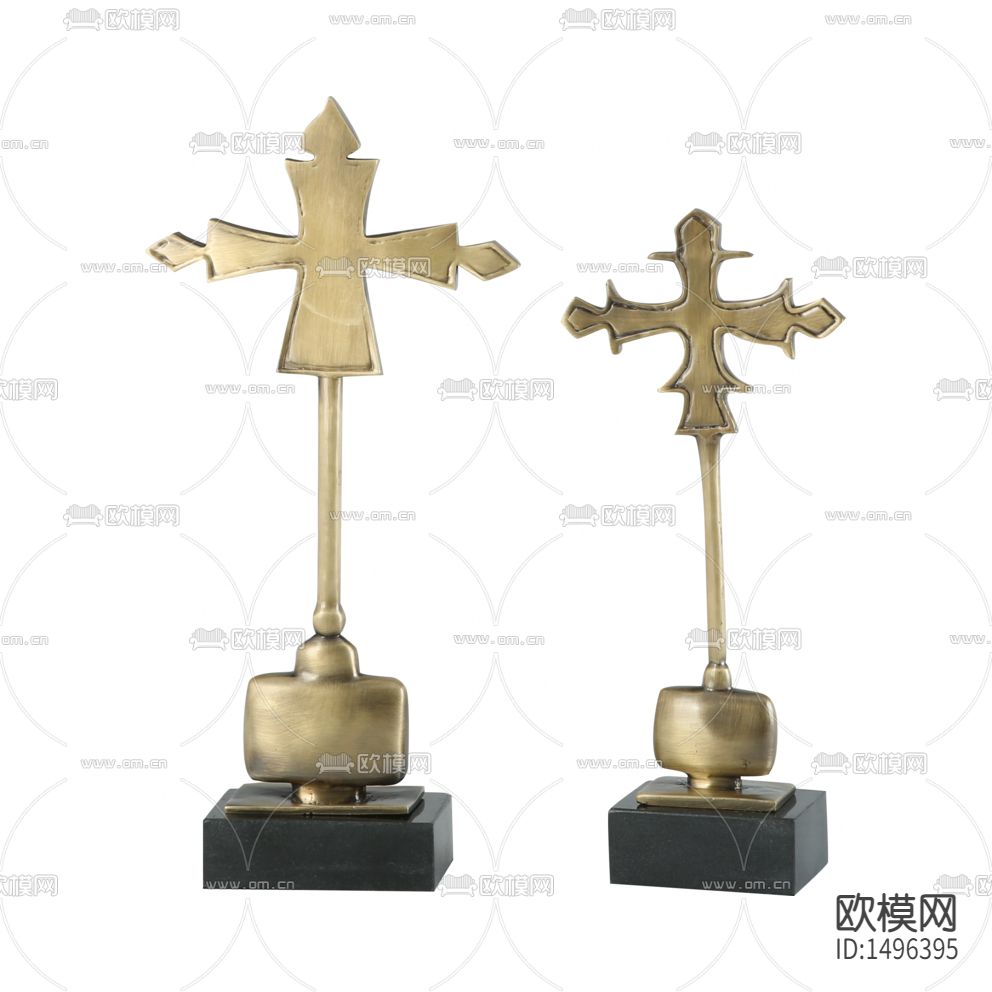 欧式古典做旧金属十字架摆件