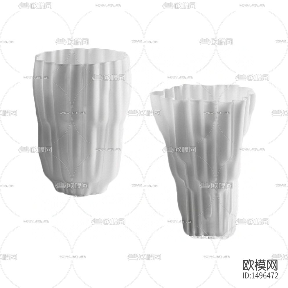 北欧简约白色异形陶瓷花瓶下载