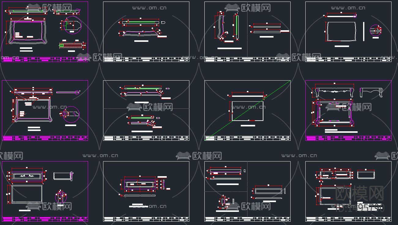 斗柜cad图库下载（渲染图3）