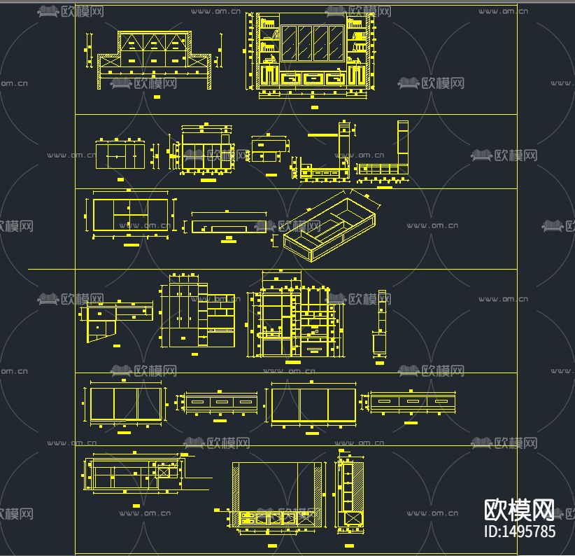 家居cad图库下载（渲染图4）
