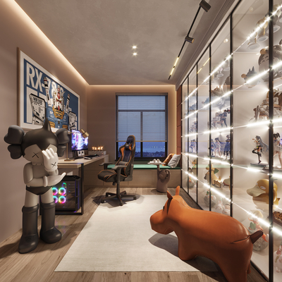 手办房电玩房3d模型