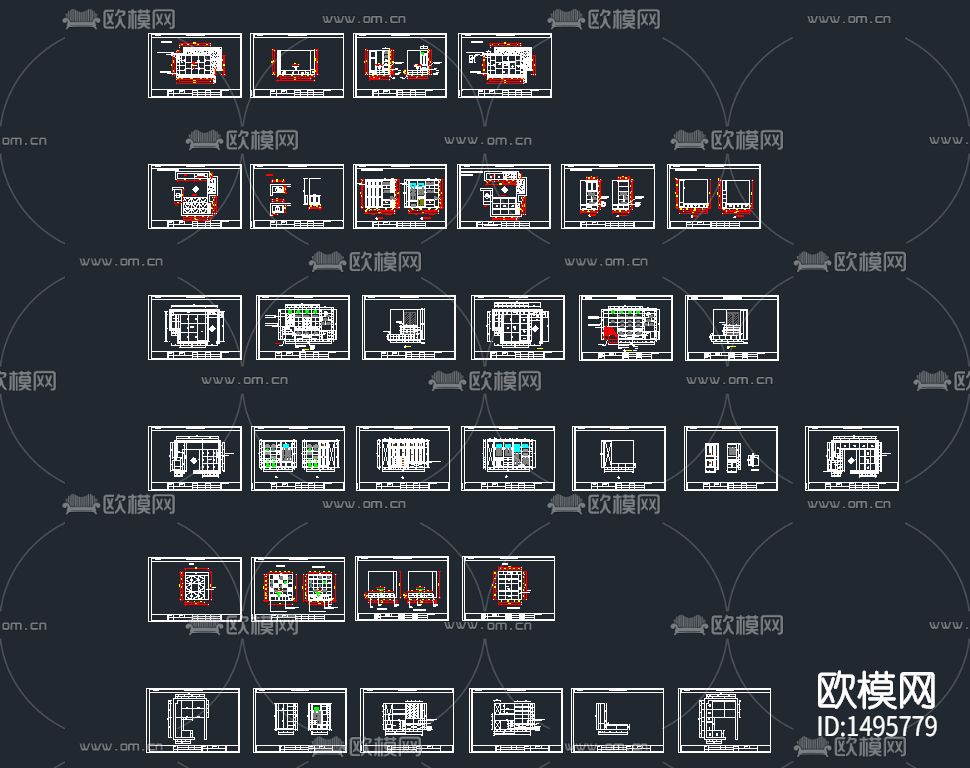 家居cad图库下载（渲染图3）