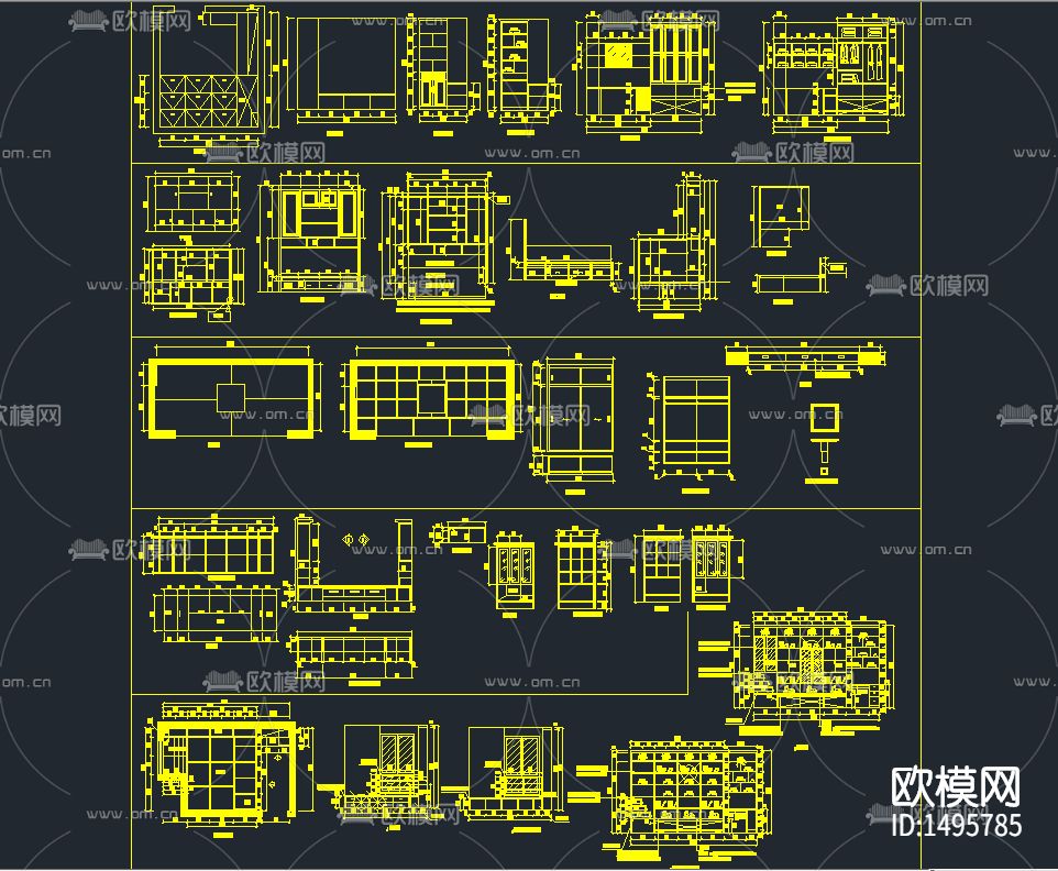家居cad图库下载（渲染图1）