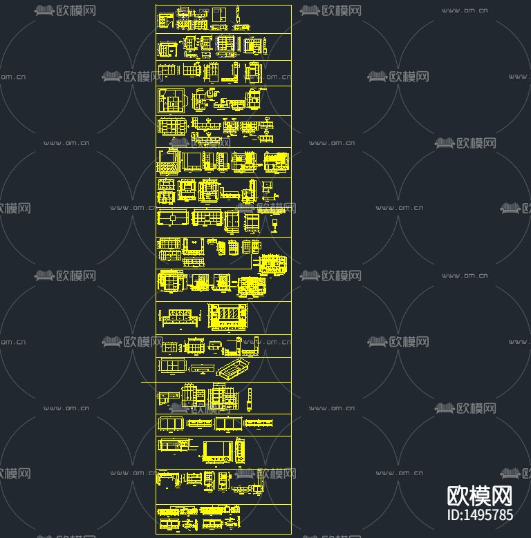 家居cad图库下载（渲染图3）