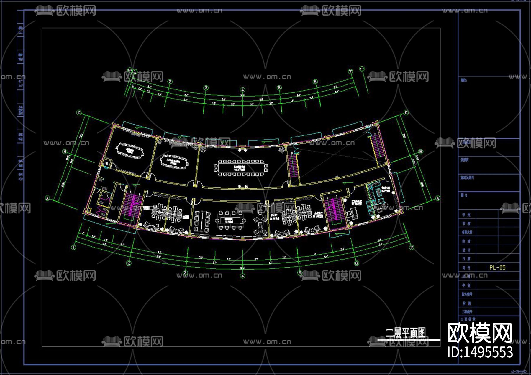 社区党建办公室cad施工图下载（渲染图8）