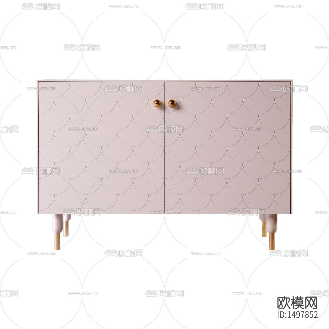 北欧简约实木鱼鳞纹实木餐边柜下载