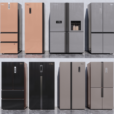  现代冰箱su模型 