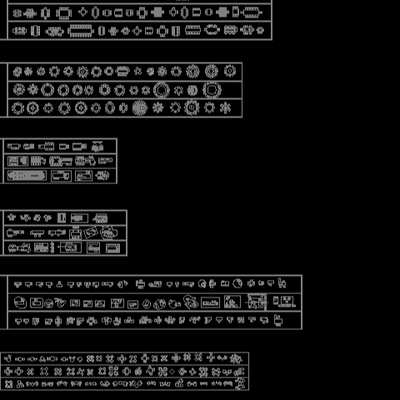  各式桌椅cad图块 