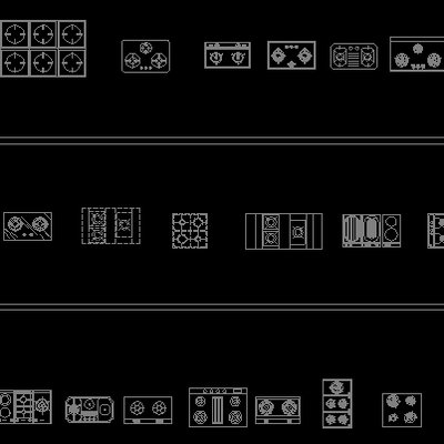  厨具洁具cad图块 