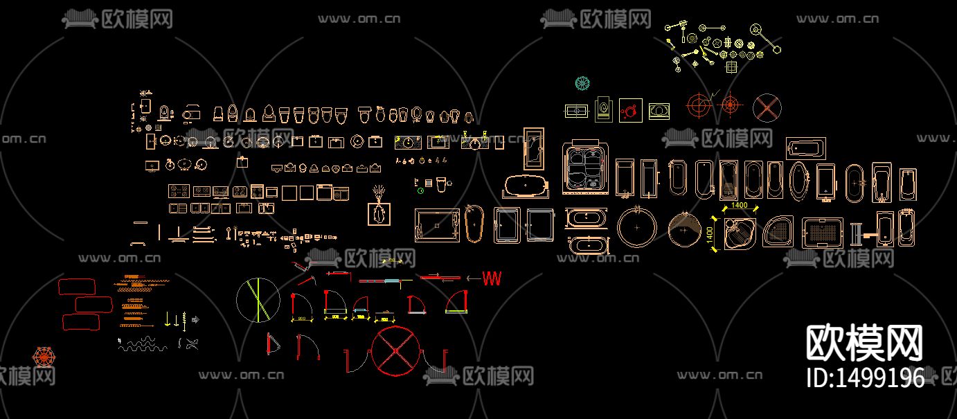 2021最新家具cad平面图块下载（渲染图7）
