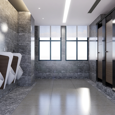  现代公共卫生间su模型 