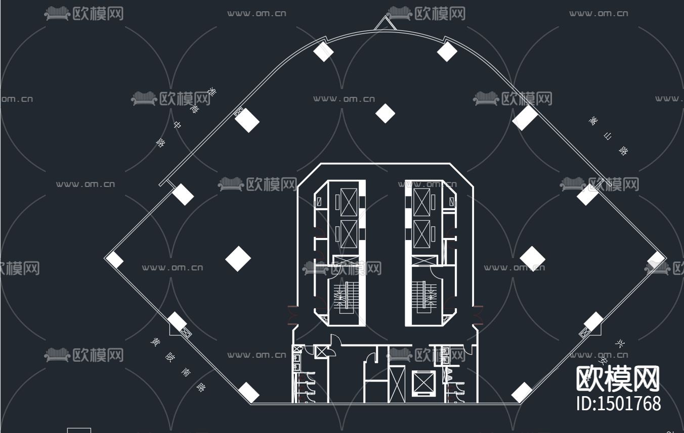 建筑设计事务所cad施工图下载（渲染图4）