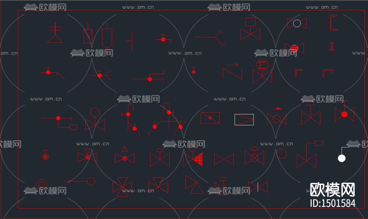 阀门cad图库下载（渲染图3）