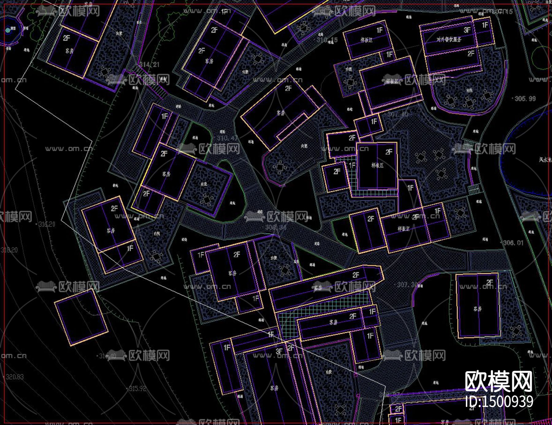 桐庐高山民宿cad施工图效果图下载（渲染图9）