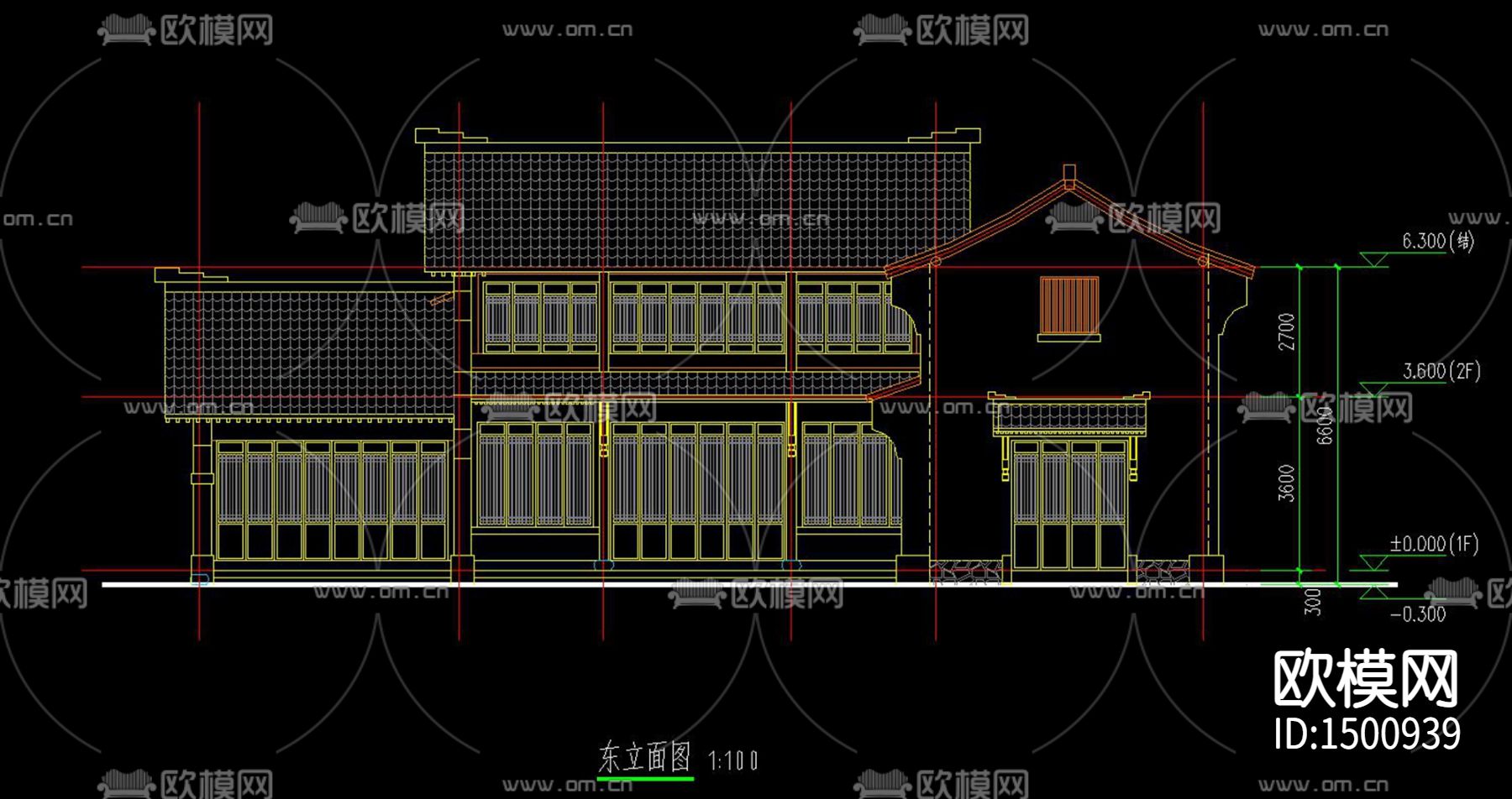桐庐高山民宿cad施工图效果图下载（渲染图6）