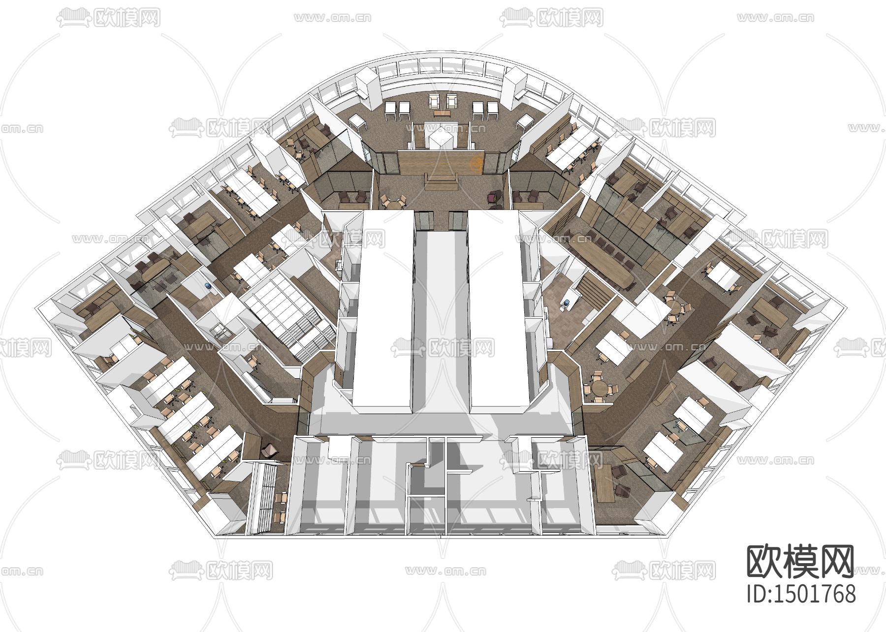 建筑设计事务所cad施工图下载（渲染图9）