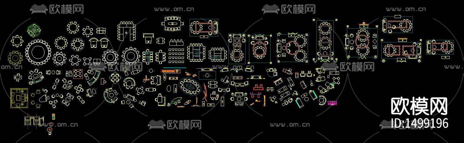 2021最新家具cad平面图块下载（渲染图3）