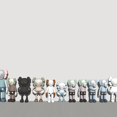  现代潮流玩偶su模型 