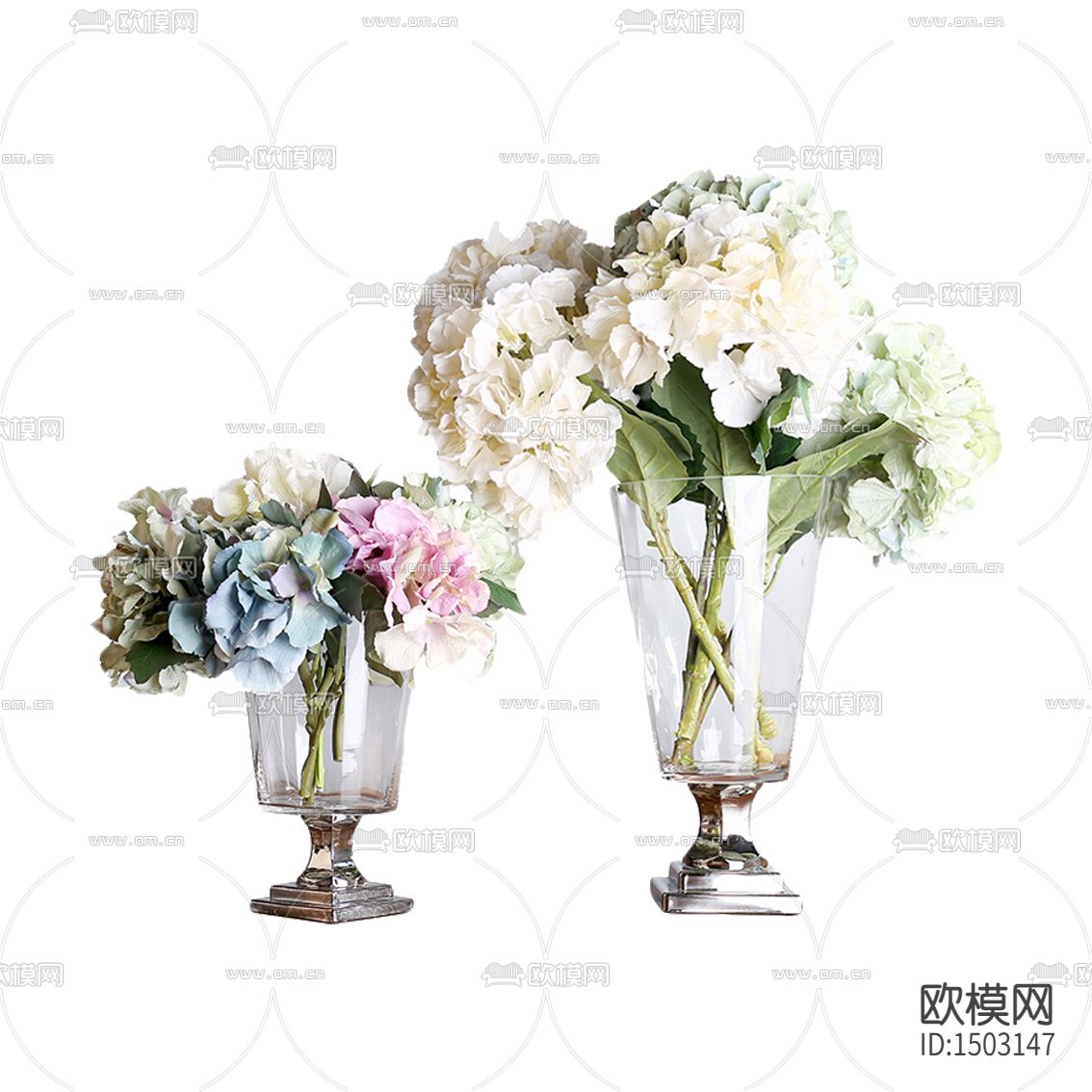 现代简约玻璃花瓶摆放花艺下载