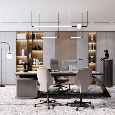  现代总经理办公室su模型 