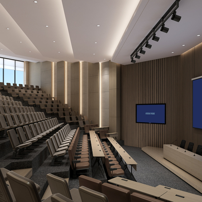 阶梯报告厅会议厅3d模型