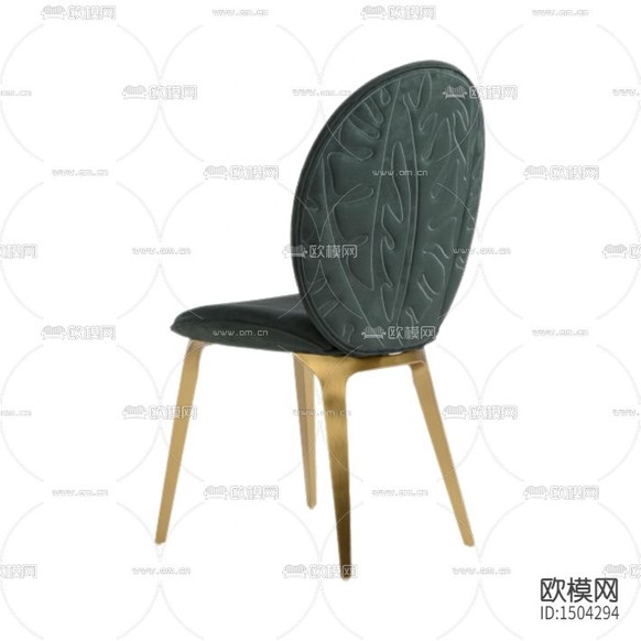 現(xiàn)代輕奢創(chuàng)意皮革金屬餐椅下載