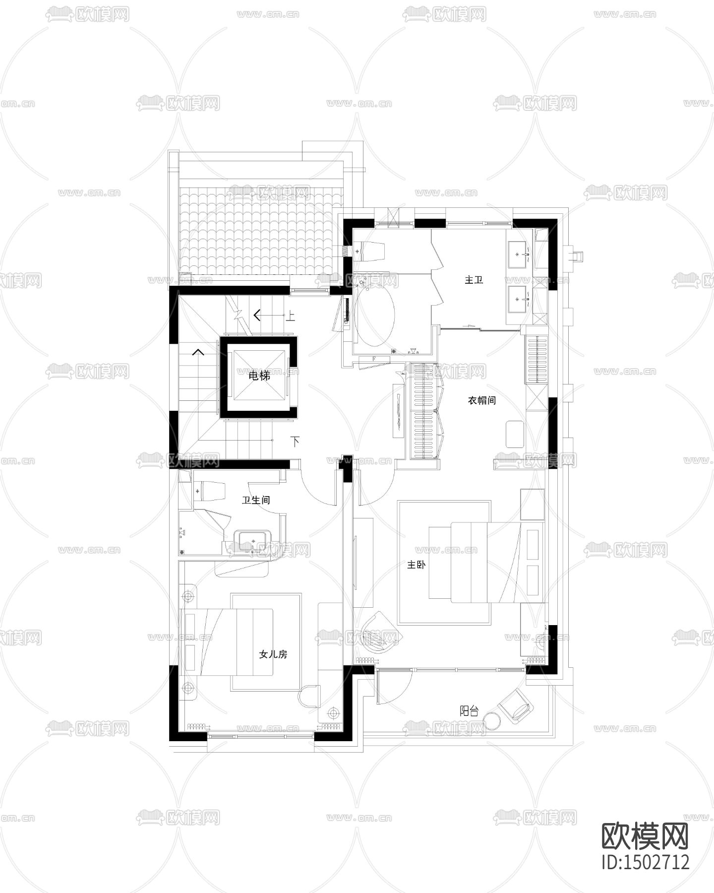 家装cad施工图下载（渲染图1）