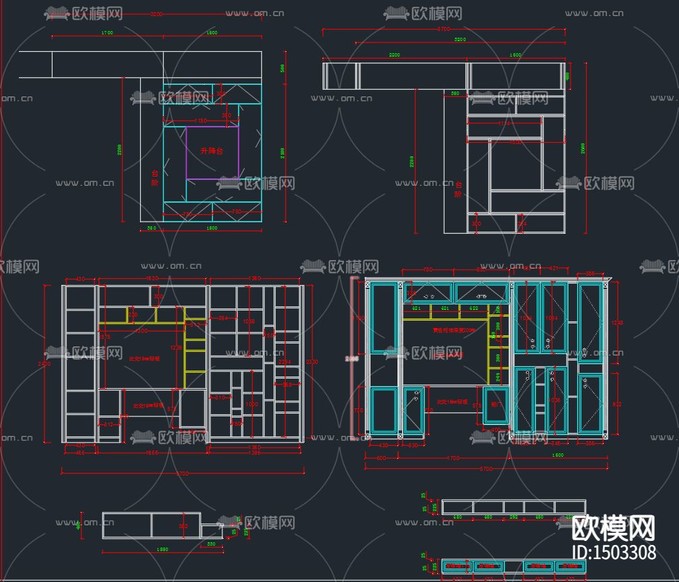 榻榻米图库CAD下载(渲染图8)