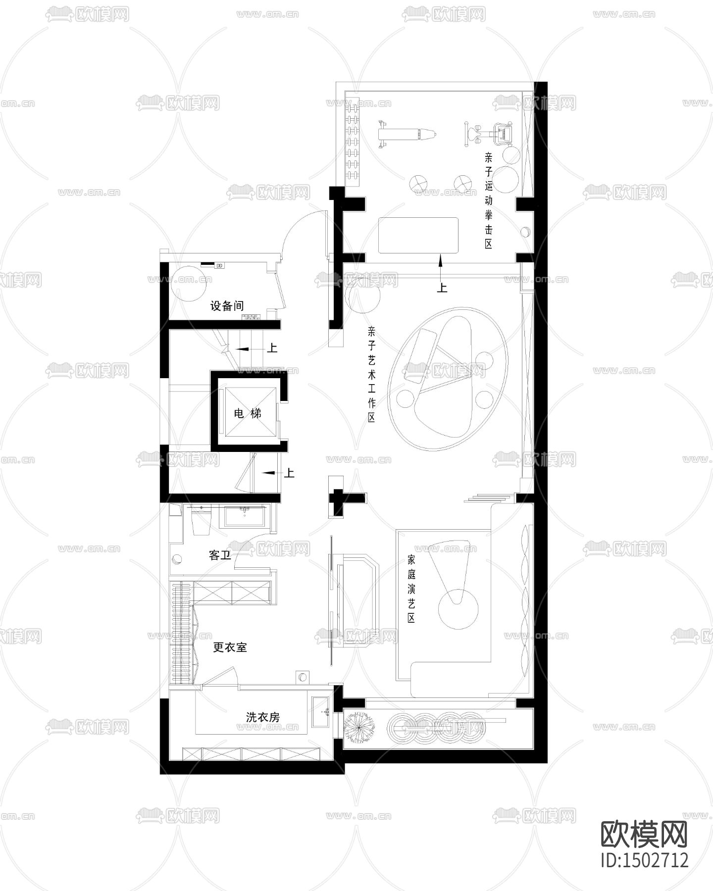 家装cad施工图下载（渲染图2）