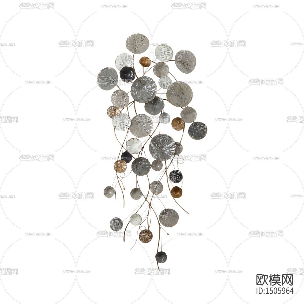 北欧简约金属片创意立体壁饰下载