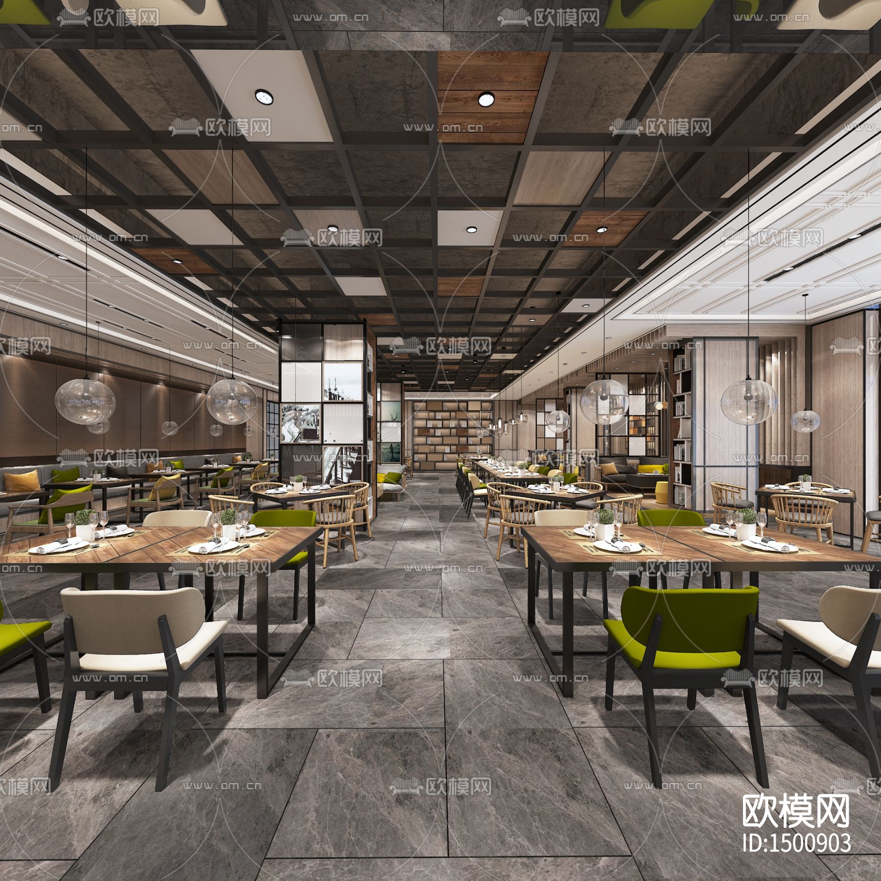 亞朵酒店cad施工圖下載（渲染圖9）