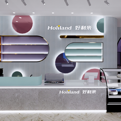  现代蛋糕店su模型 