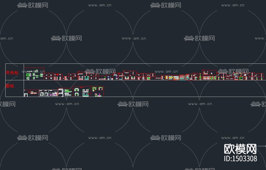 榻榻米图库CAD下载(渲染图5)