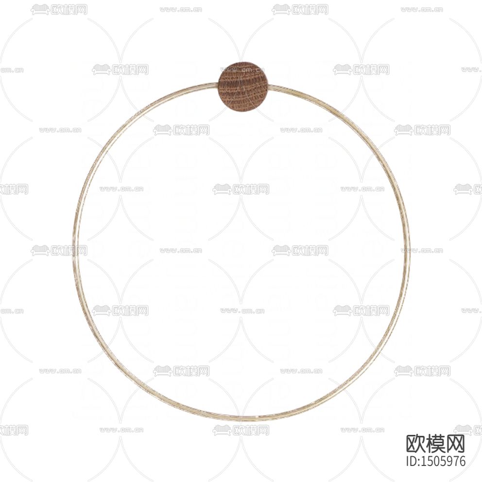 北欧复古黄铜圆环毛巾架下载