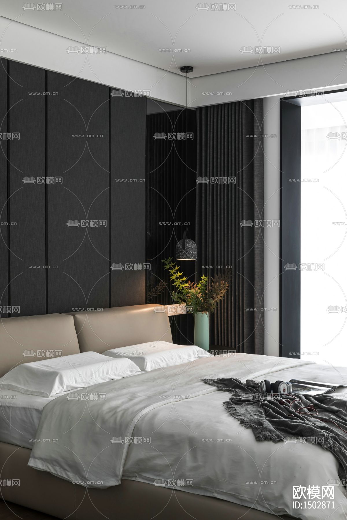 现代全套家装cad施工图下载（渲染图8）