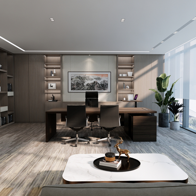  现代总经理办公室su模型 