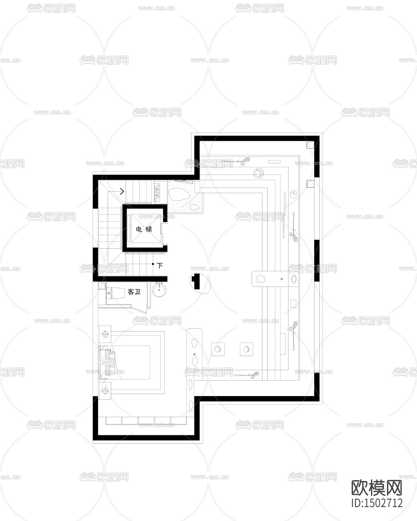 家装cad施工图下载（渲染图3）