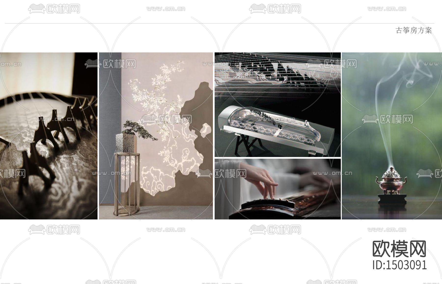 新中式全套别墅cad施工图下载（渲染图10）