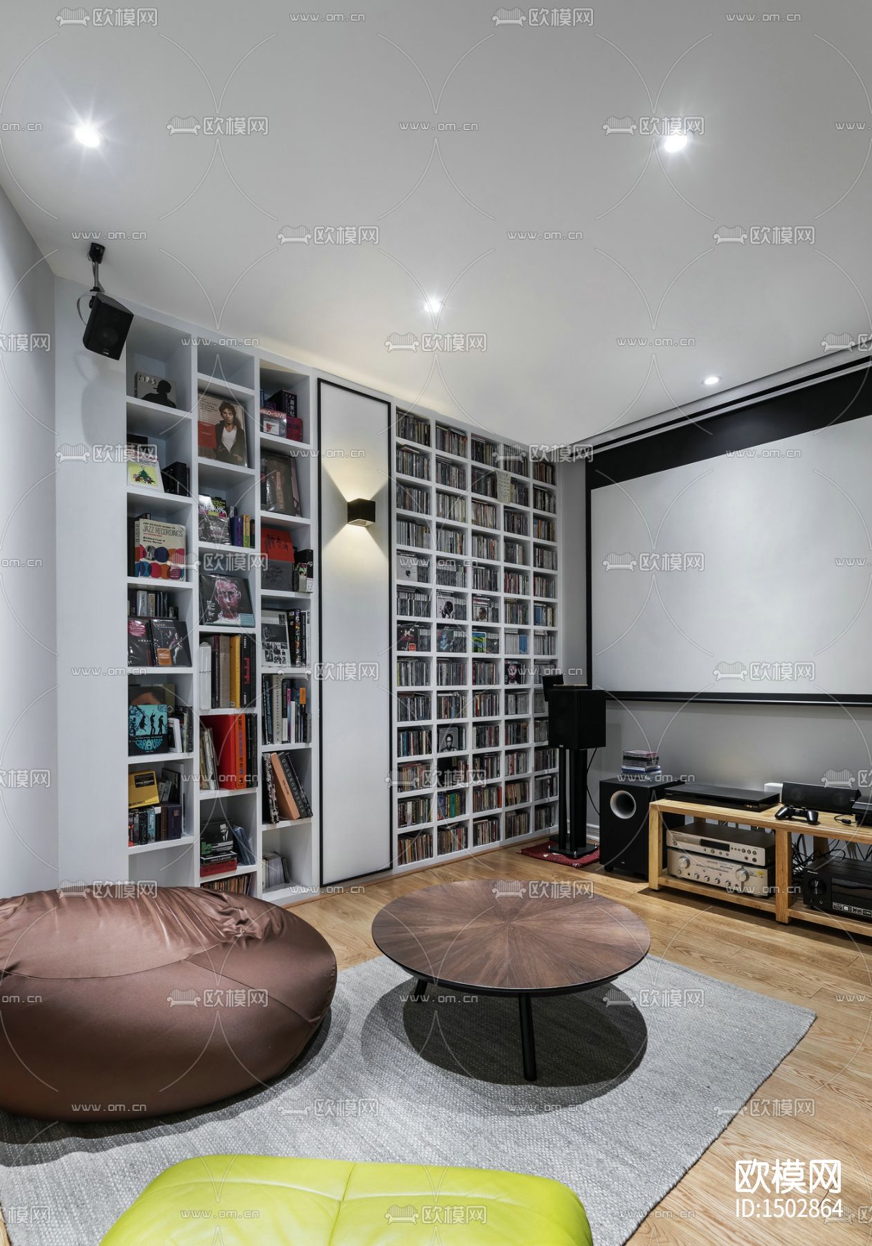 现代全套家装cad施工图下载（渲染图10）