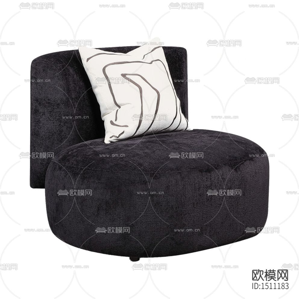 现代简约深灰色布艺懒人沙发下载